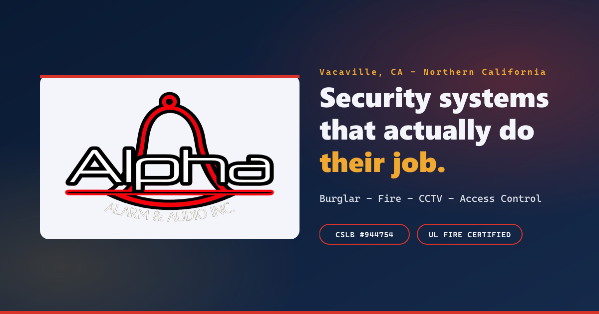 About Alpha Alarm & Audio | Vacaville Installer